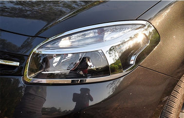 الصين أجهزة الضوء الأمامي الكرومية المخصصة ABS / غطاء مصابيح الأمام للسيارات لشركة رينو كوليوس 2012 المزود