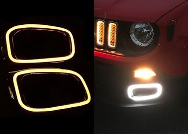 سعر جيد إطار مصباح الضباب مع أضواء التشغيل النهارية المضيئة لـ JEEP Renegade 2016 2017 الانترنت