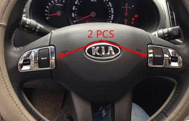 سعر جيد أجزاء طلاء داخلية للسيارات المخصصة كروم ABS طلاء عجلة القيادة لـ KIA Sportage R 2014 الانترنت